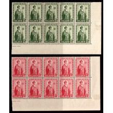 Jon Arason 400-års dødsdag. 10-Blok sæt. Postfrisk.